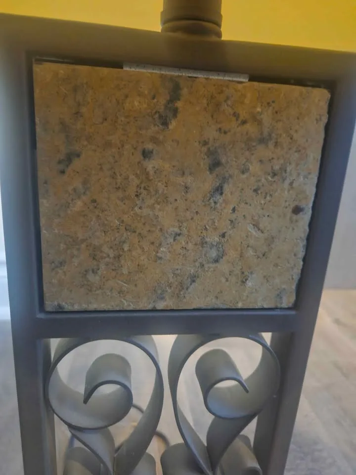 Pair of Elta Ashley Furniture Table Lamps Brown Metal/Slate image indicator(6)