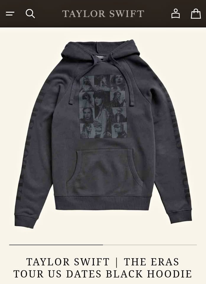 Taylor Swift | The Eras Tour US Dates Black Hoodie XL