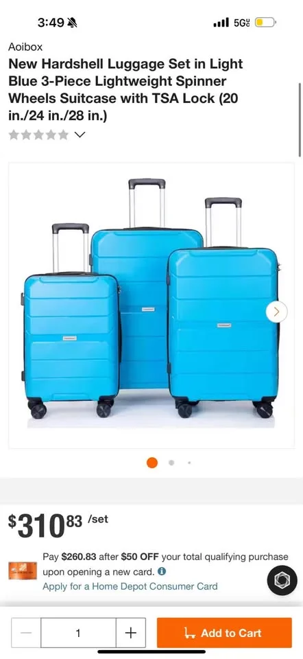 Luggage set (New) image indicator(9)