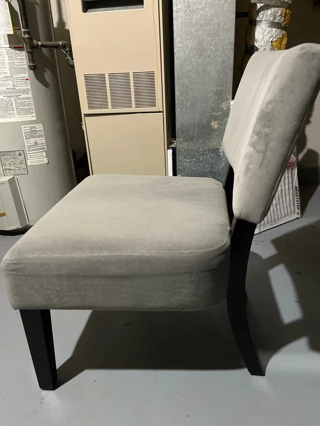 Grey Accent Chair with Cushion