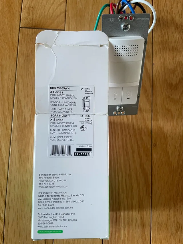 Square D X Series humidity sensor Fan Light Control image indicator(2)