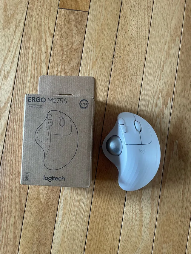New Logitech Ergo M575S white trackball mouse thumbnail