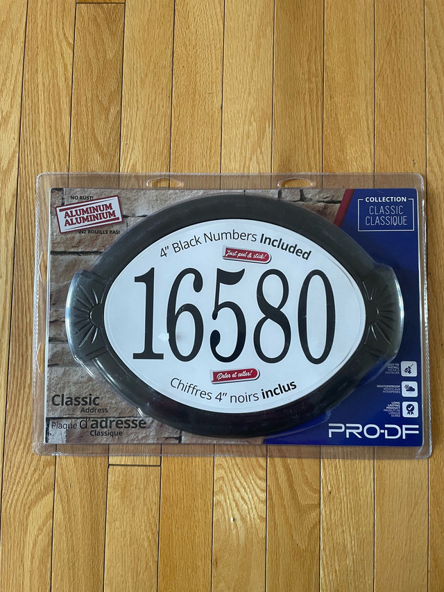 New aluminum PRO-DF Classic Address Plaque - aluminum