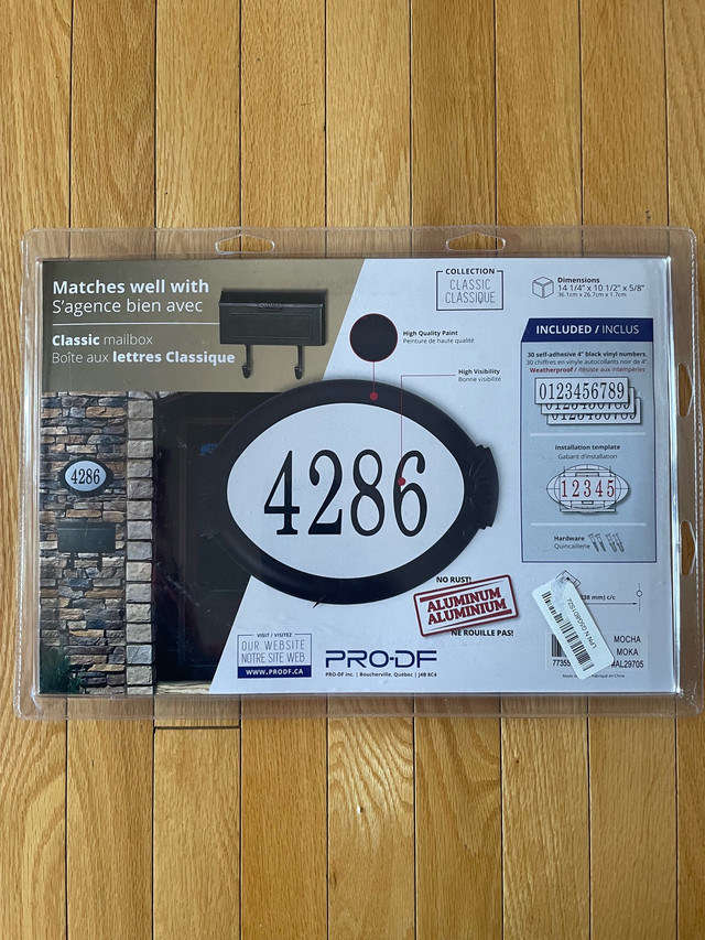 New aluminum PRO-DF Classic Address Plaque - aluminum - photo 2