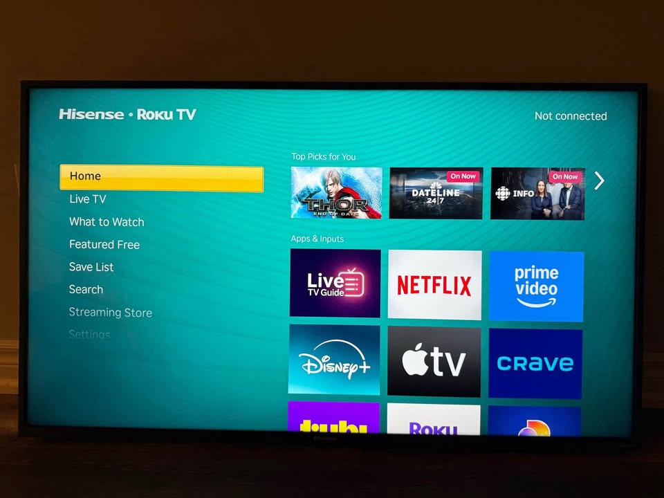 HISENSE 50” 4K UHD SMART ROKU TV - photo 3
