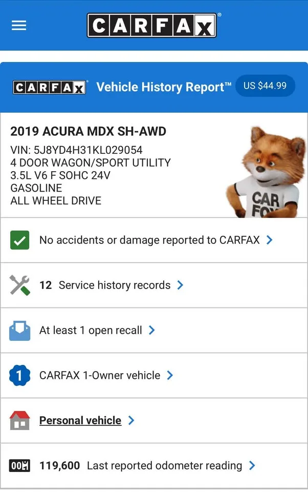 2019 Acura MDX · SH-AWD Sport Utility 4D image indicator(7)