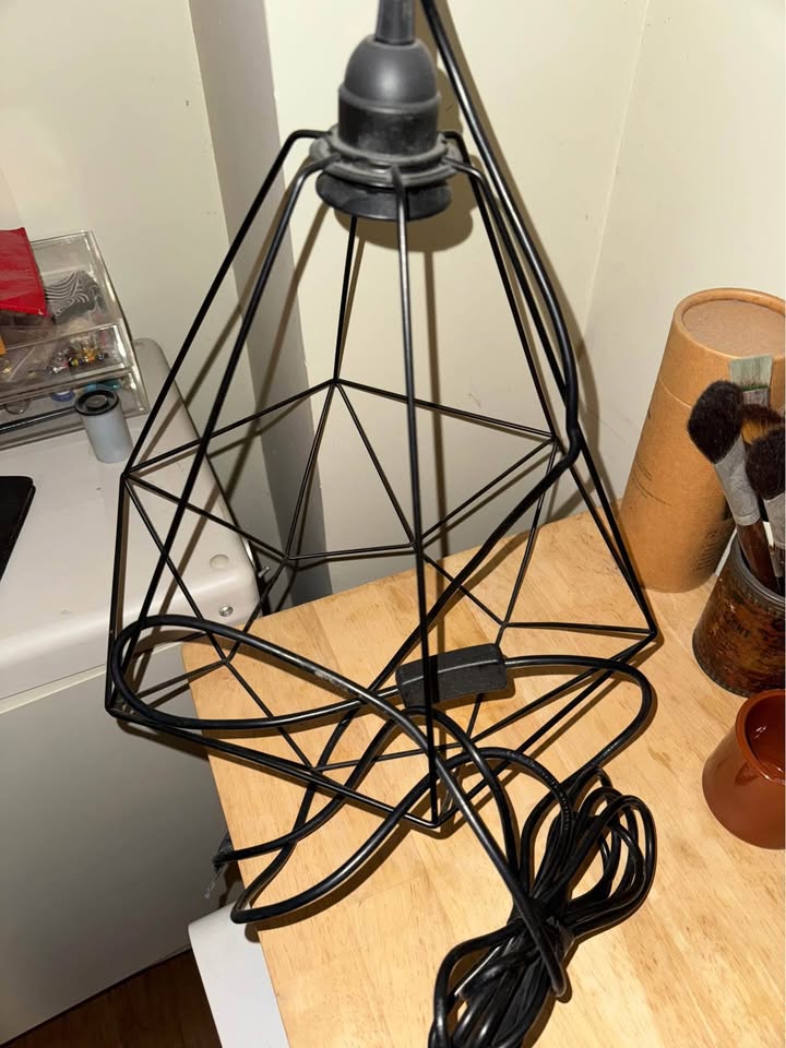 IKEA Brunsta Pendant Cage Lamp Shade with Cord - photo 2