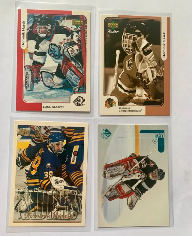 24 Dominik Hasek NHL Cards - 2 Rookie Cards image indicator(4)