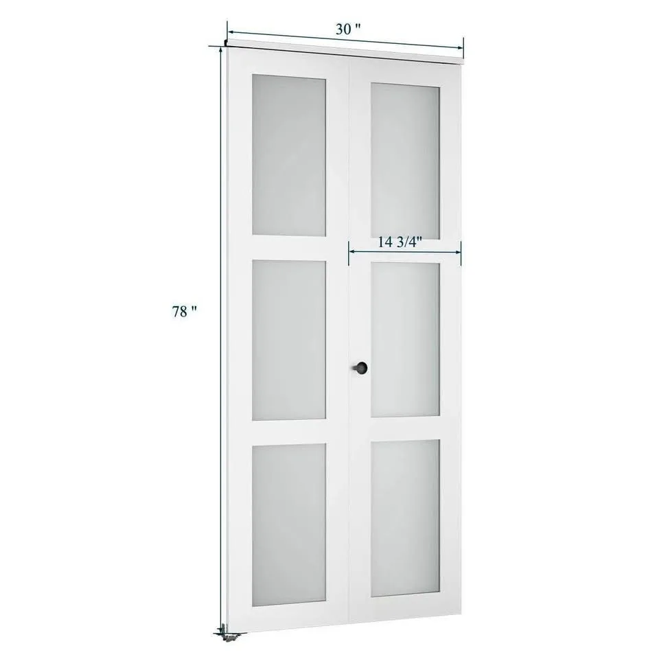 Bi-Fold Door Glass and Solid Manufactured Wood Door thumbnail