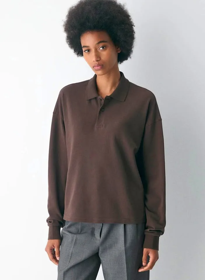 Aritzia Tourney Polo Longsleeve Size S NWT