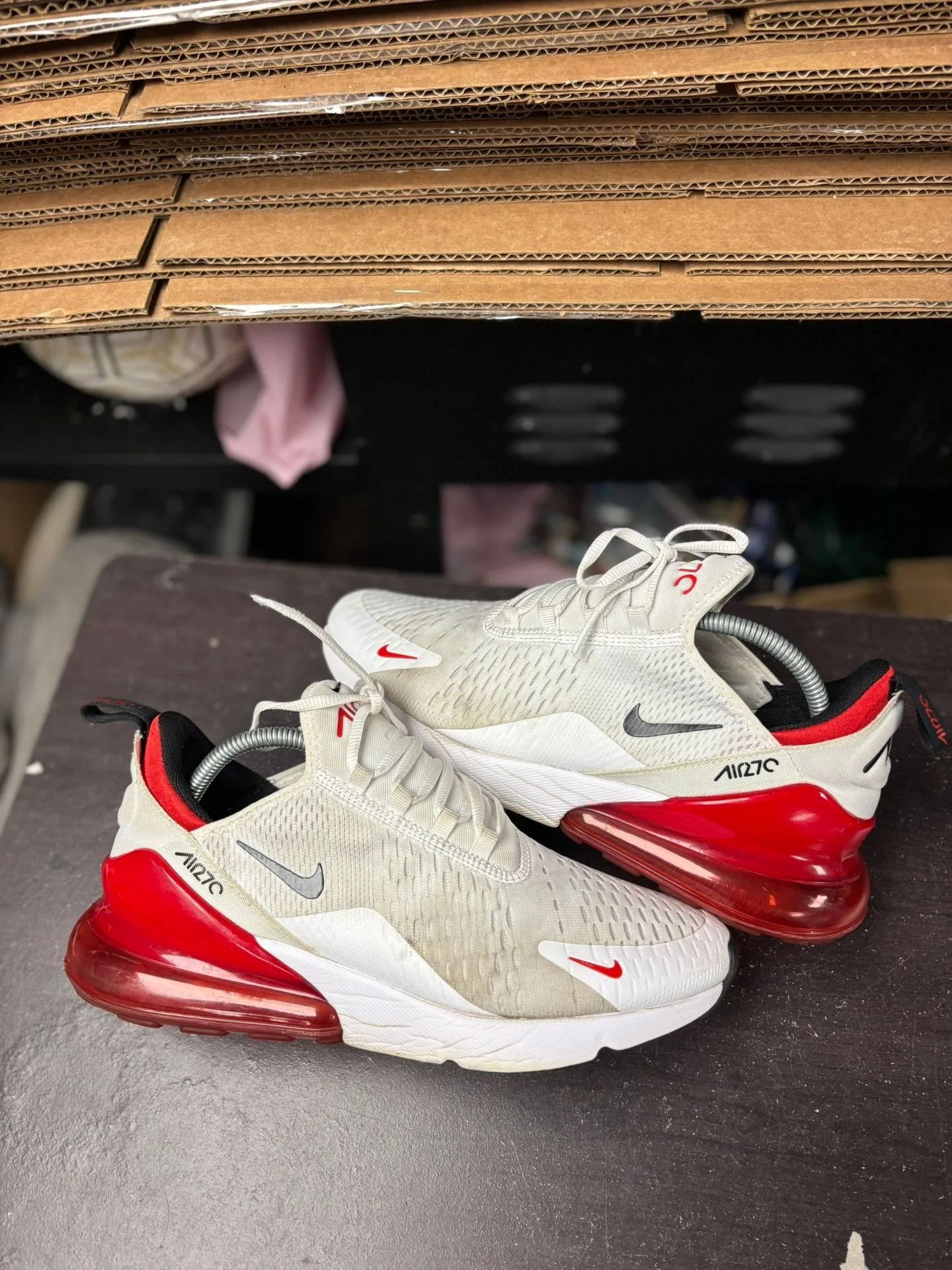 Nike Air Max 270 White Black University Red thumbnail