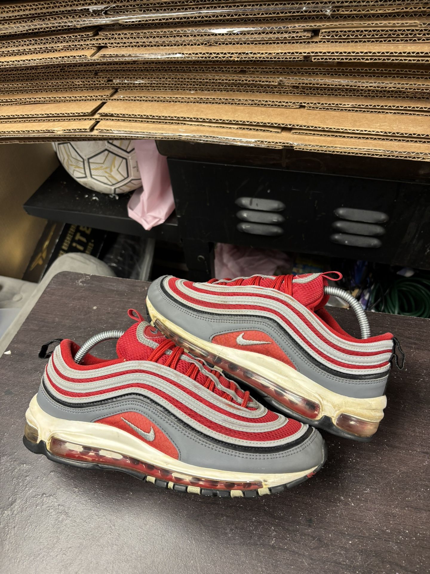 Air Max 97 Dark Grey Gym Red