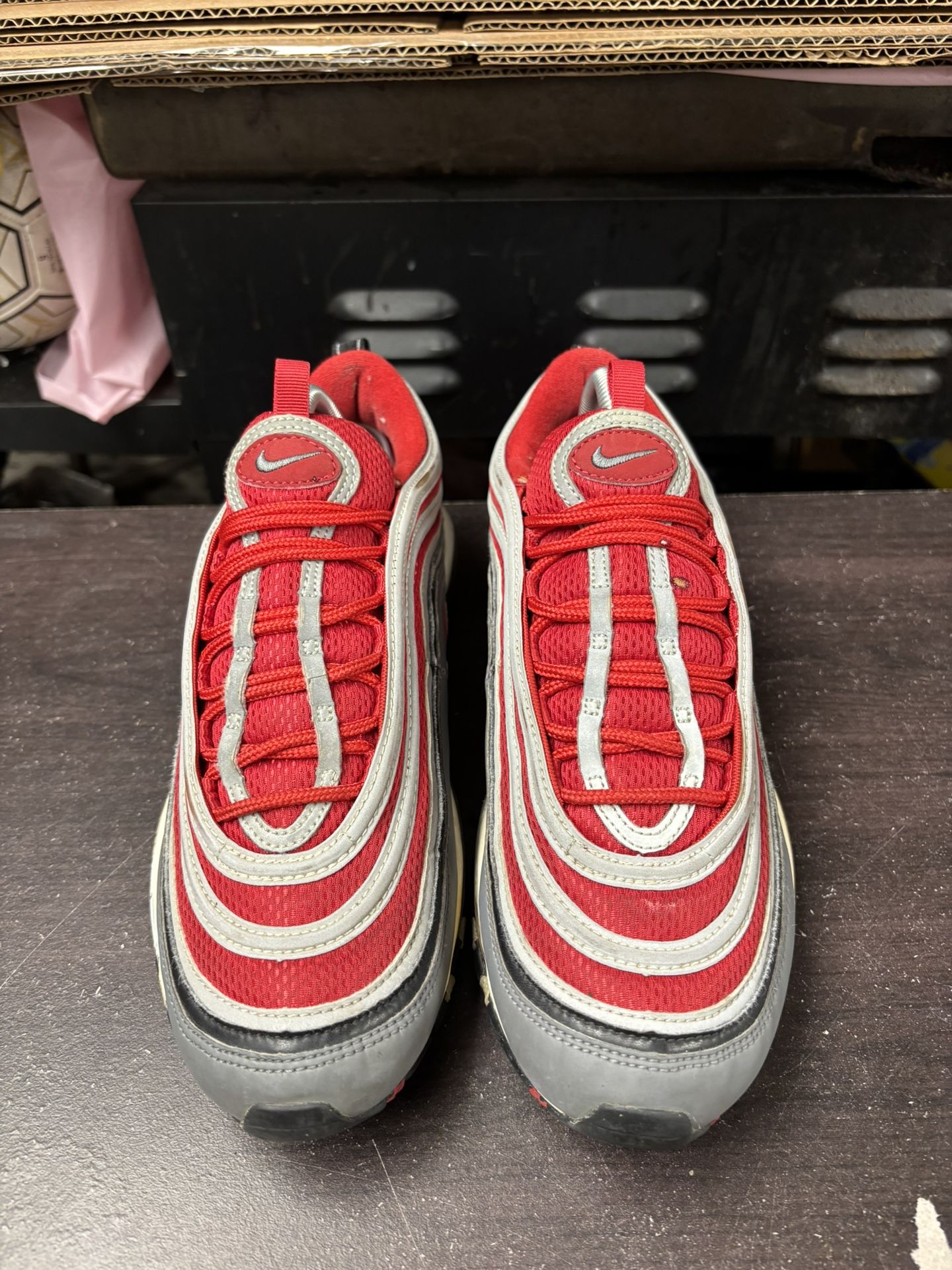 Air Max 97 Dark Grey Gym Red - photo 2
