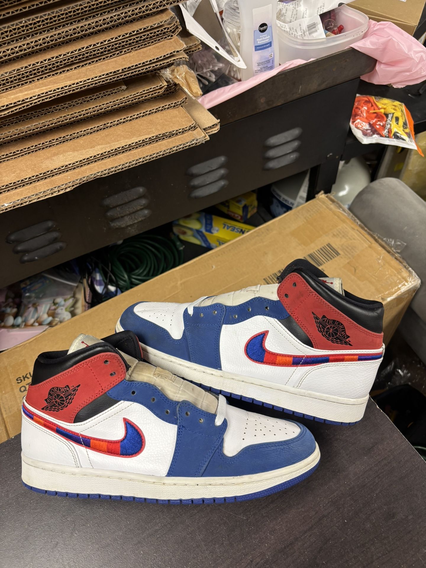 Air Jordan 1 Mid Multi Color Swoosh