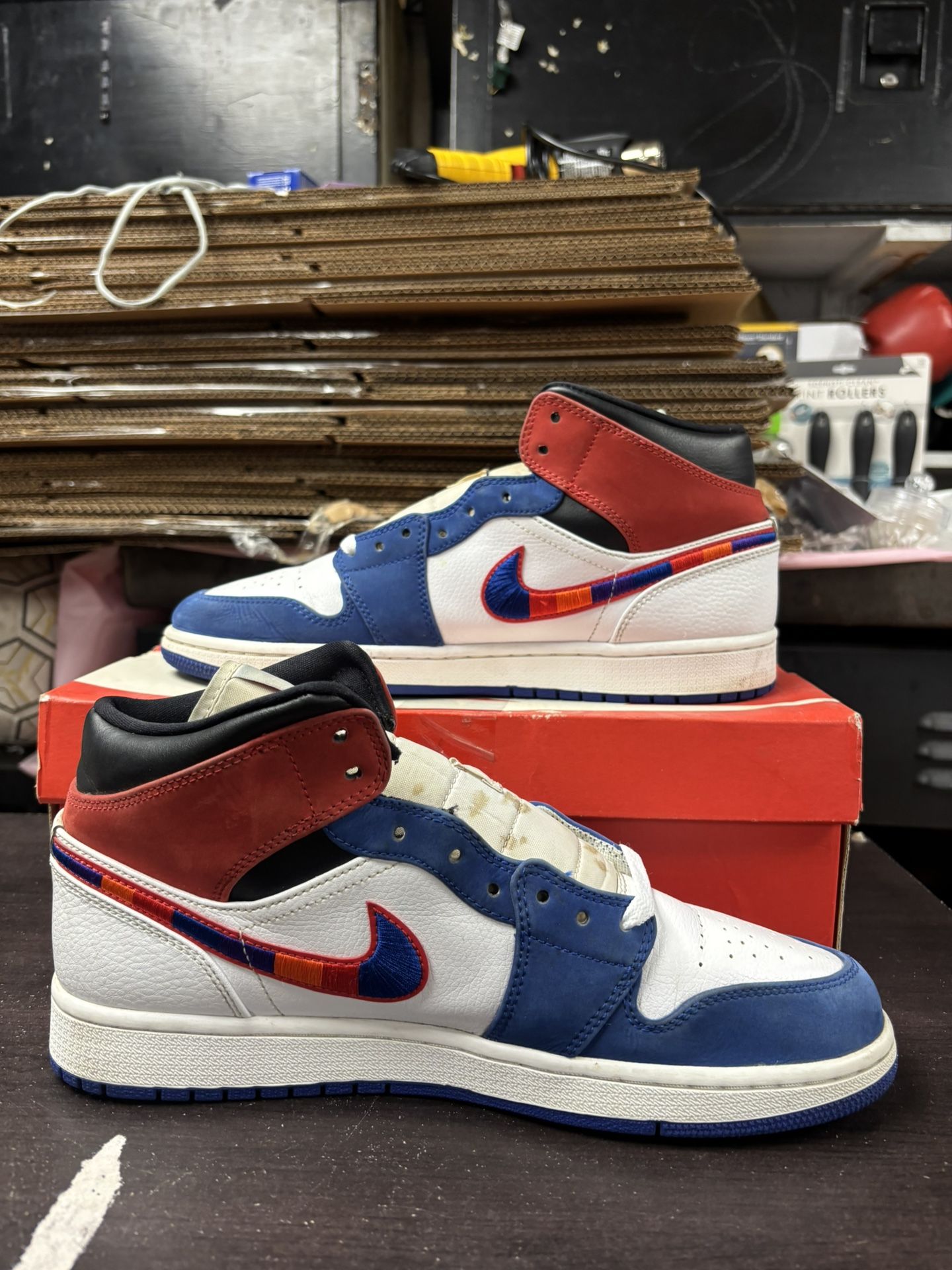 Air Jordan 1 Mid Multi Color Swoosh - photo 5