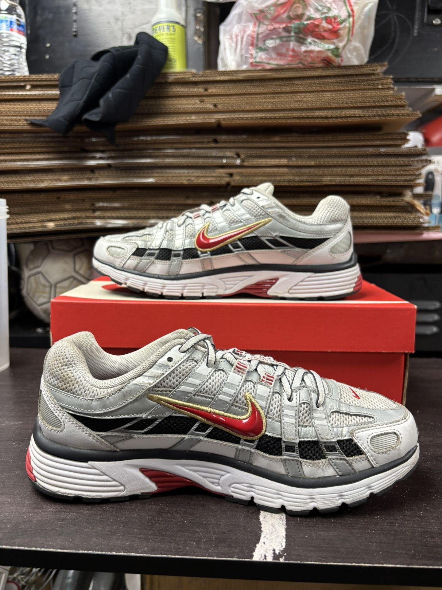 Nike P-6000 White Gold Red - photo 4