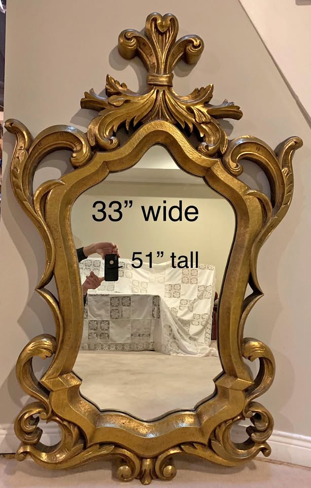 Antique Gold Wood Mirror