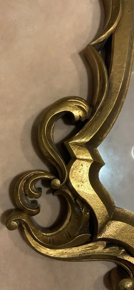 Antique Gold Wood Mirror image indicator(3)