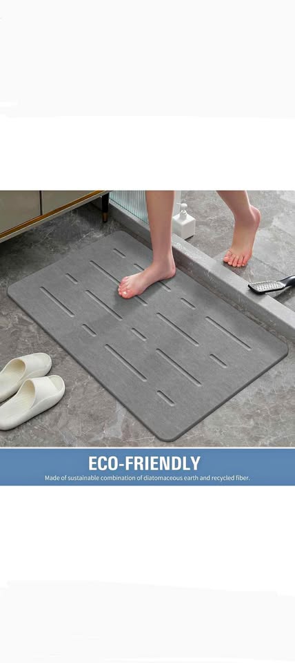 OTHWAY Large Stone Bath Mat, 32"x 20"