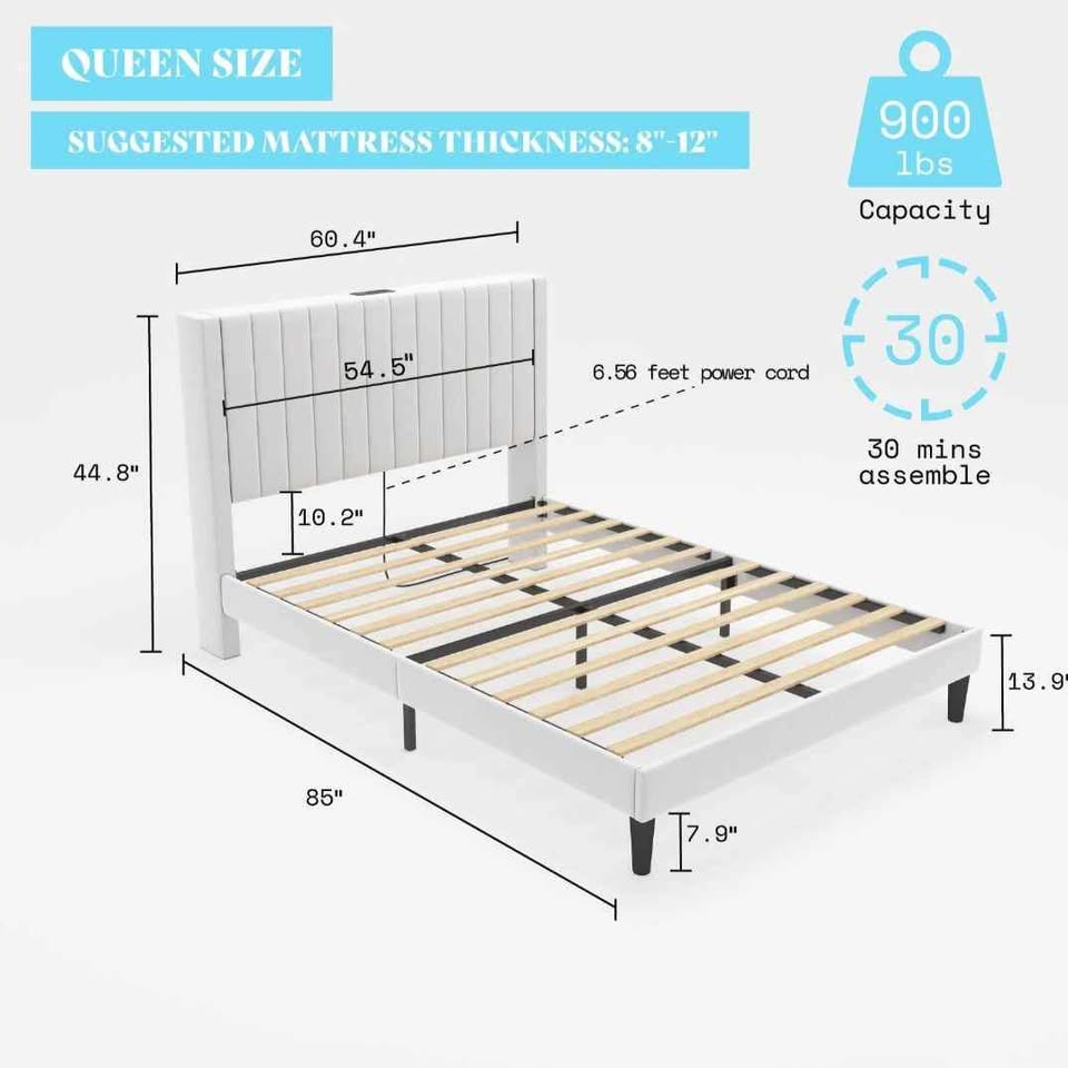 Alti 44.8" Bed Frame with Charging Station - photo 2