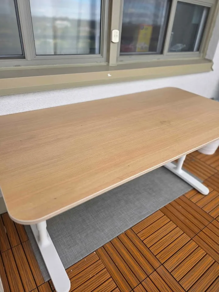 IKEA BEKANT Office Desk – Like New, Modern Oak Finish image indicator(3)