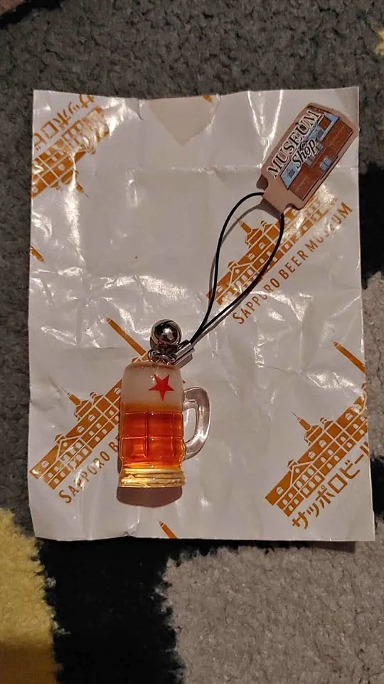 Sapporo Beer Cell Phone Charm thumbnail