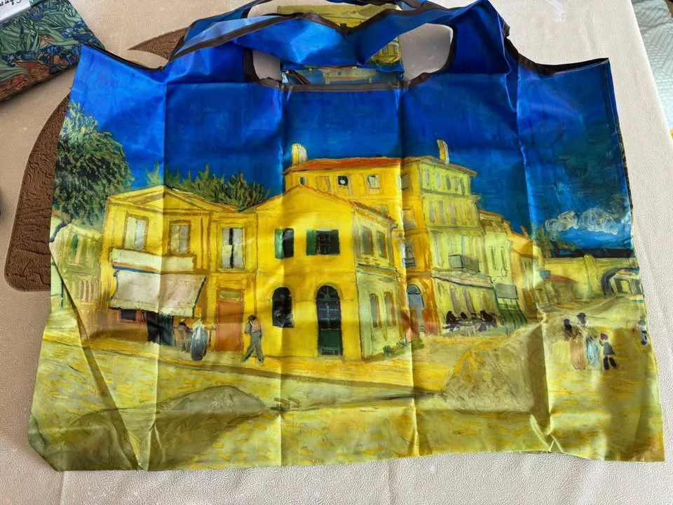 Art-Style Foldable Tote Bag Reusable Shopping Bags image indicator(4)