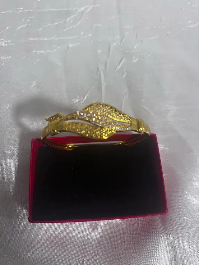 Dazzling 14k Gold Plated Bangle thumbnail