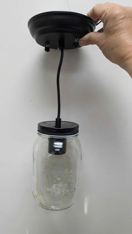 Mason jar hanging lamp BNIB. If ad is up, it's available. image indicator(3)