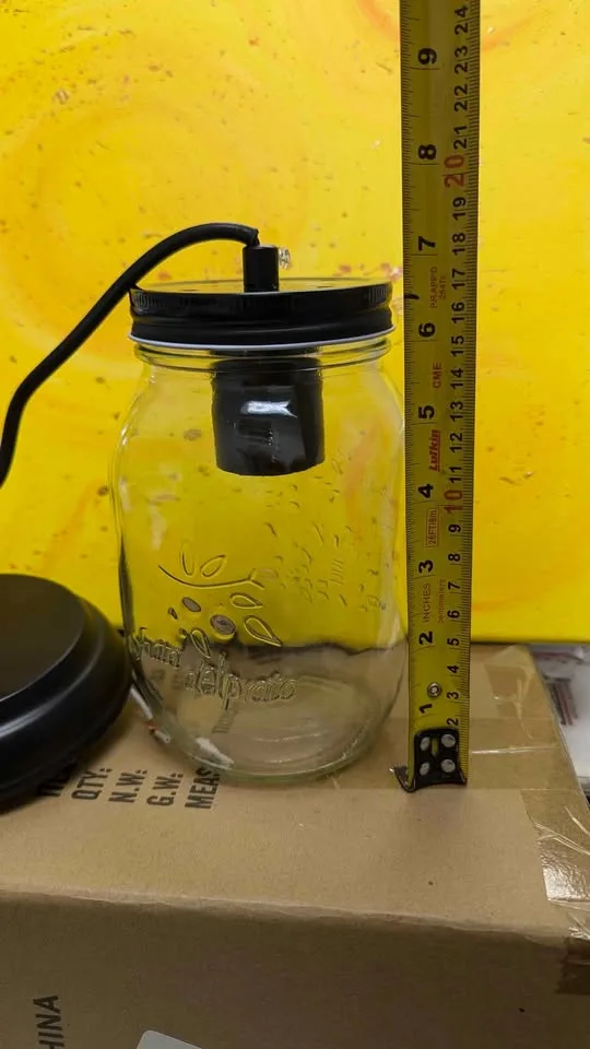 Mason jar hanging lamp BNIB. If ad is up, it's available. image indicator(4)