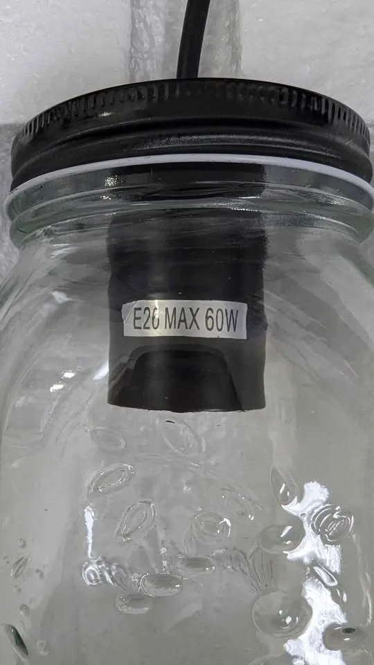 Mason jar hanging lamp BNIB. If ad is up, it's available. image indicator(7)