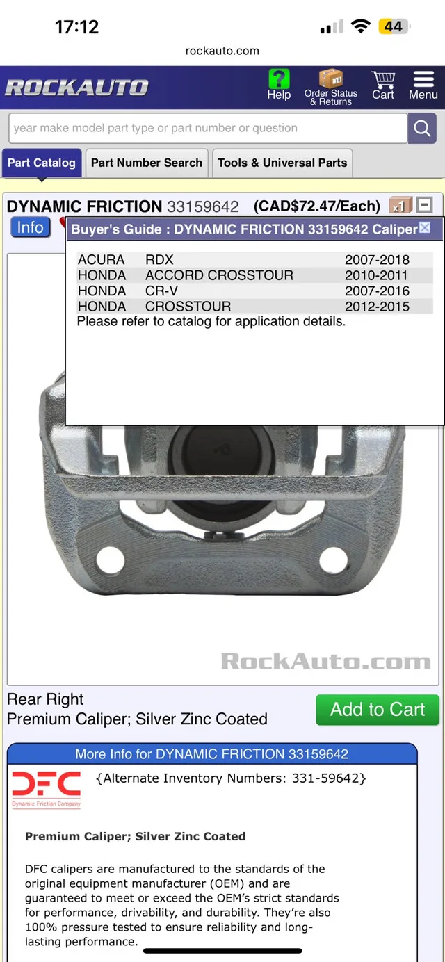 Honda Acura Brake Parts image indicator(2)