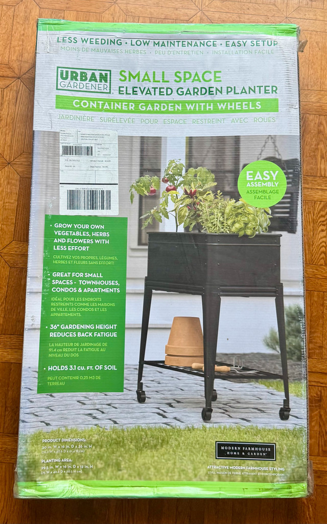 Urban Gardener Small Space Elevated Garden Planter