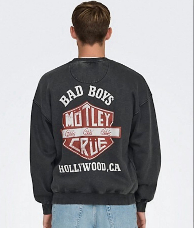Motley Crue Girls Girls Girls Crewneck Sweatshirt Large
