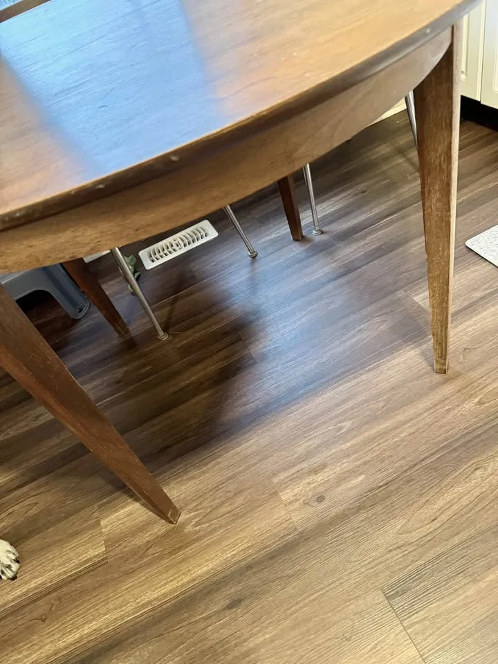 Mid century solid wood dining table image indicator(2)