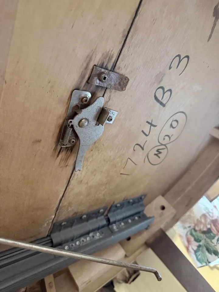 Mid century solid wood dining table image indicator(4)