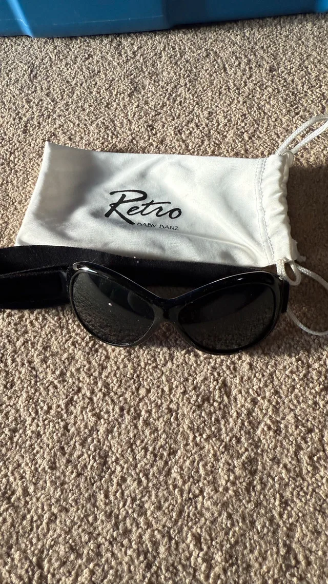 Retro Baby Banz Black Sunglasses - Excellent Condition thumbnail