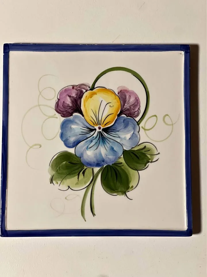 Vintage ABC Bassano Tile Trivet thumbnail