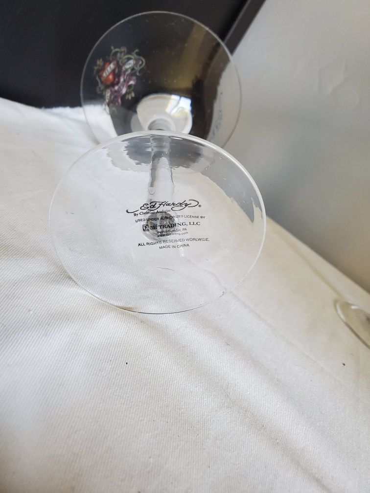 Ed Hardy glass martini set - photo 4