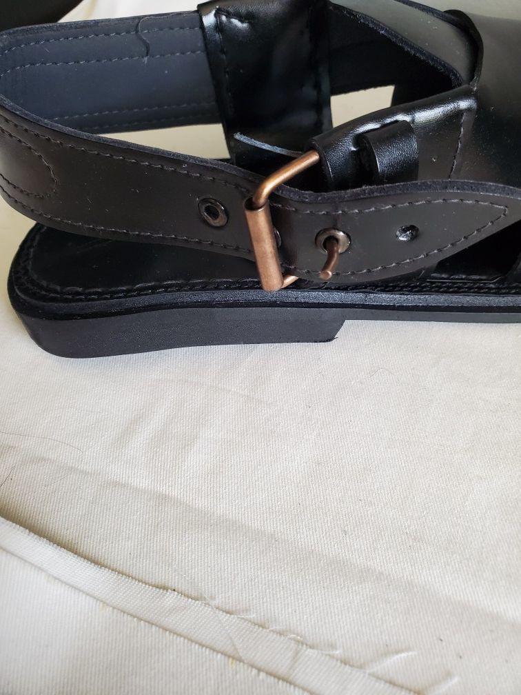 Leather men's and boys sandals - photo 3