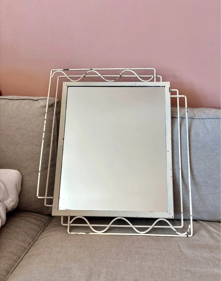 Decorative White Rectangular Mirror - 21 x 25 inches image indicator(3)