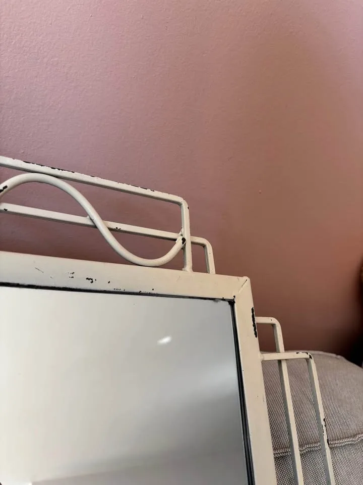 Decorative White Rectangular Mirror - 21 x 25 inches image indicator(5)