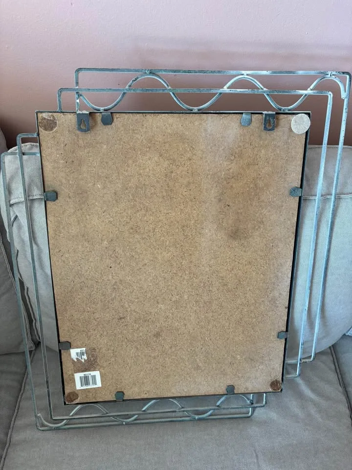 Decorative White Rectangular Mirror - 21 x 25 inches image indicator(7)