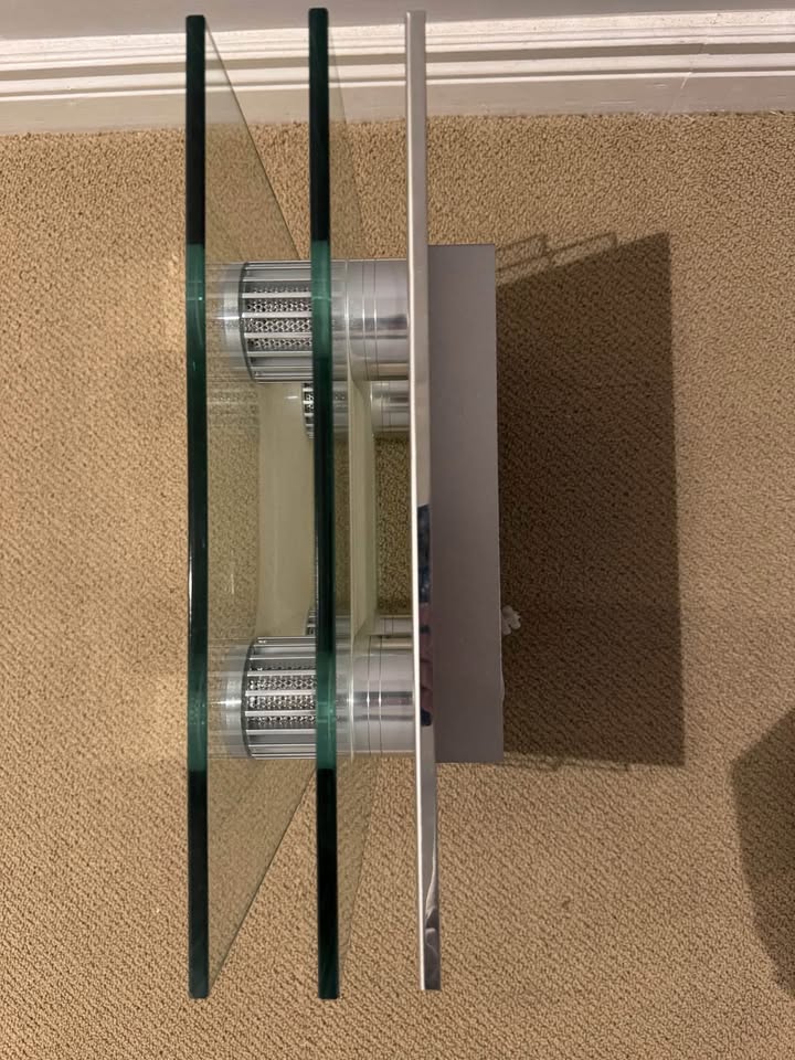 Modern Glass & Chrome Ceiling Light Fixture - photo 5