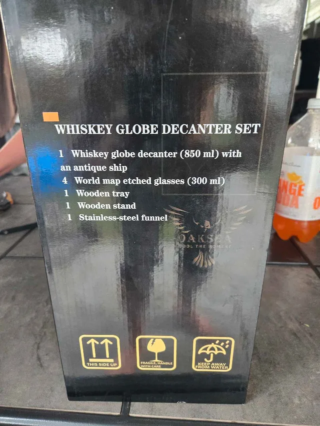 Globe decanter set new in box image indicator(3)