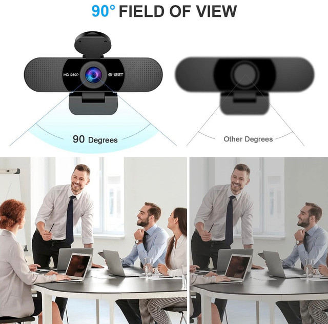 EMEET 1080P Webcam with Microphone, C960 Web Camera - photo 2