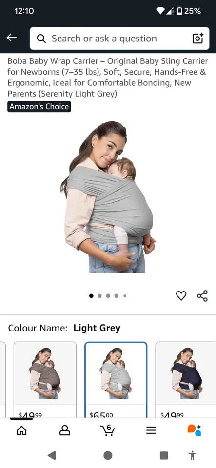 Boba Baby Wrap Carrier | Newborns 7-35 Lbs image indicator(2)