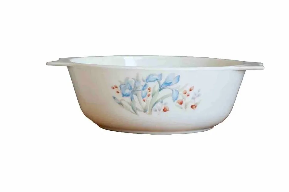 Pyrex JAJ England Blue Iris Casserole - 9 Inch - NO LID thumbnail