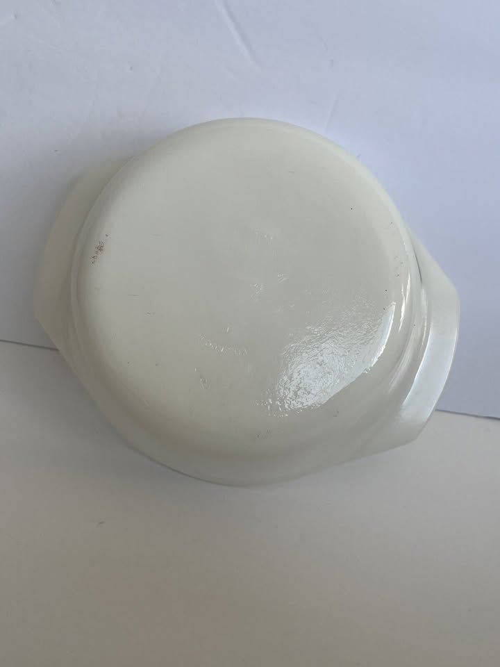 Vintage Indopal Milk Glass Cookware Pink Iris - photo 5