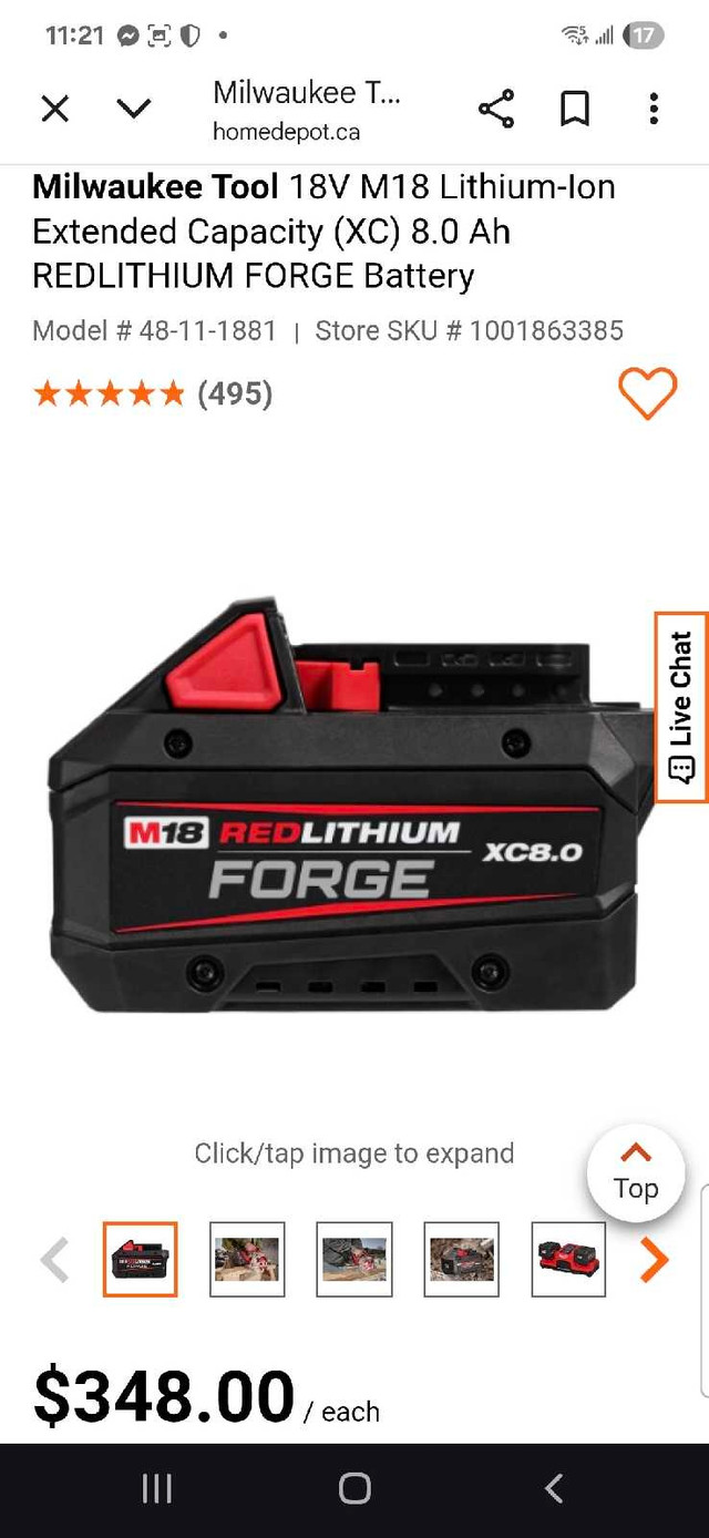 Milwaukee M18 8.0 Forge Battery - photo 3